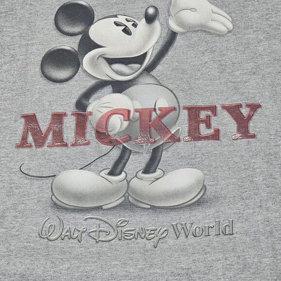 Mickey Mouse VTG Lg T-shirt Walt Disney World Tag Black‎ & White Mickey Graphic - Picture 2 of 5